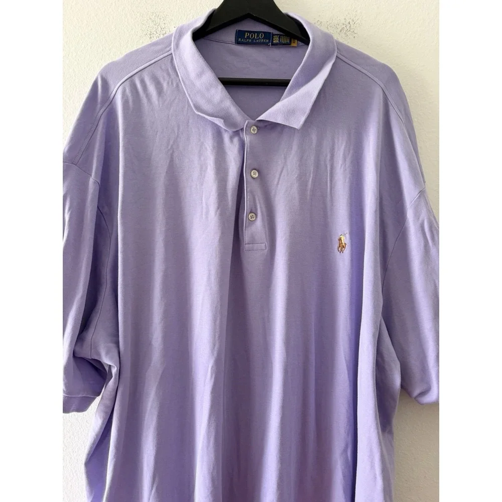 Polo Ralph Lauren Men's Polo Shirt 4XLT Purple Short Sleeve Classic Fit